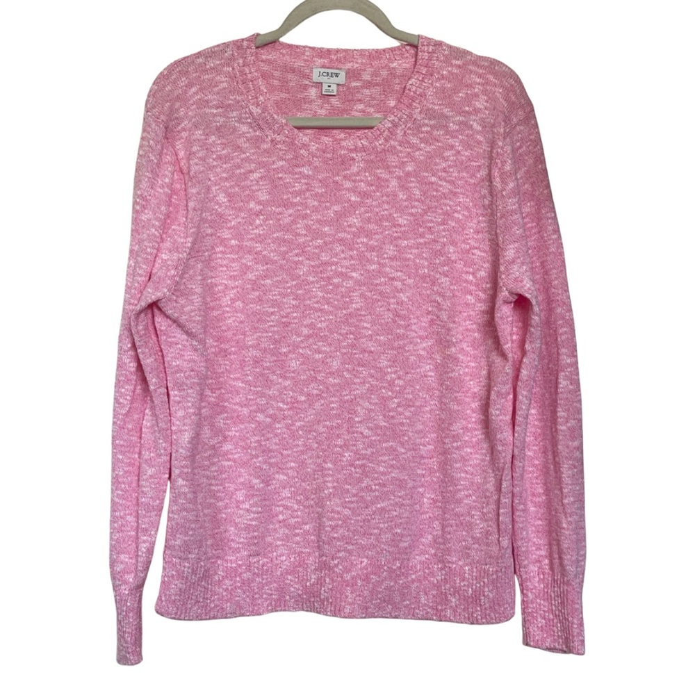J. Crew Crewneck Beach Sweater in Crisp Berry
